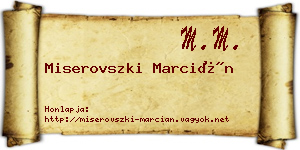 Miserovszki Marcián névjegykártya